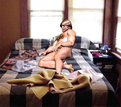 One of the many photos of Aaron in the nude, enjoying his home. From Aaron's Personal, Home Photographs.