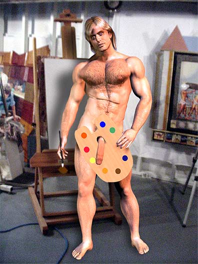 One of the many photos of Aaron in the nude, enjoying his home. From Aaron's Personal, Home Photographs.