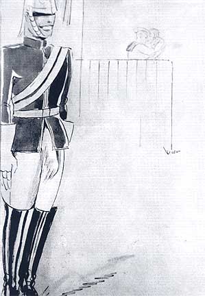  Vintage gay drawing by artist Bellhops