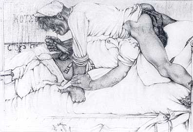  Vintage gay drawing by artist Paul Smara
