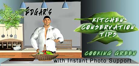 Edgar's Kitchen Conservation Tips, Cooking Green with Instant Photo Support