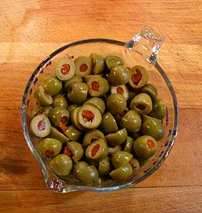 Green Olives, halved